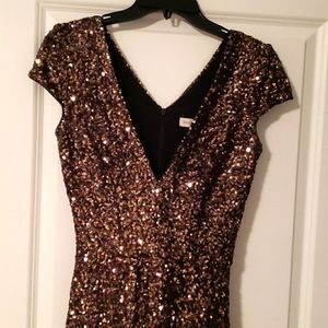 Gold Sequin Mini Dress